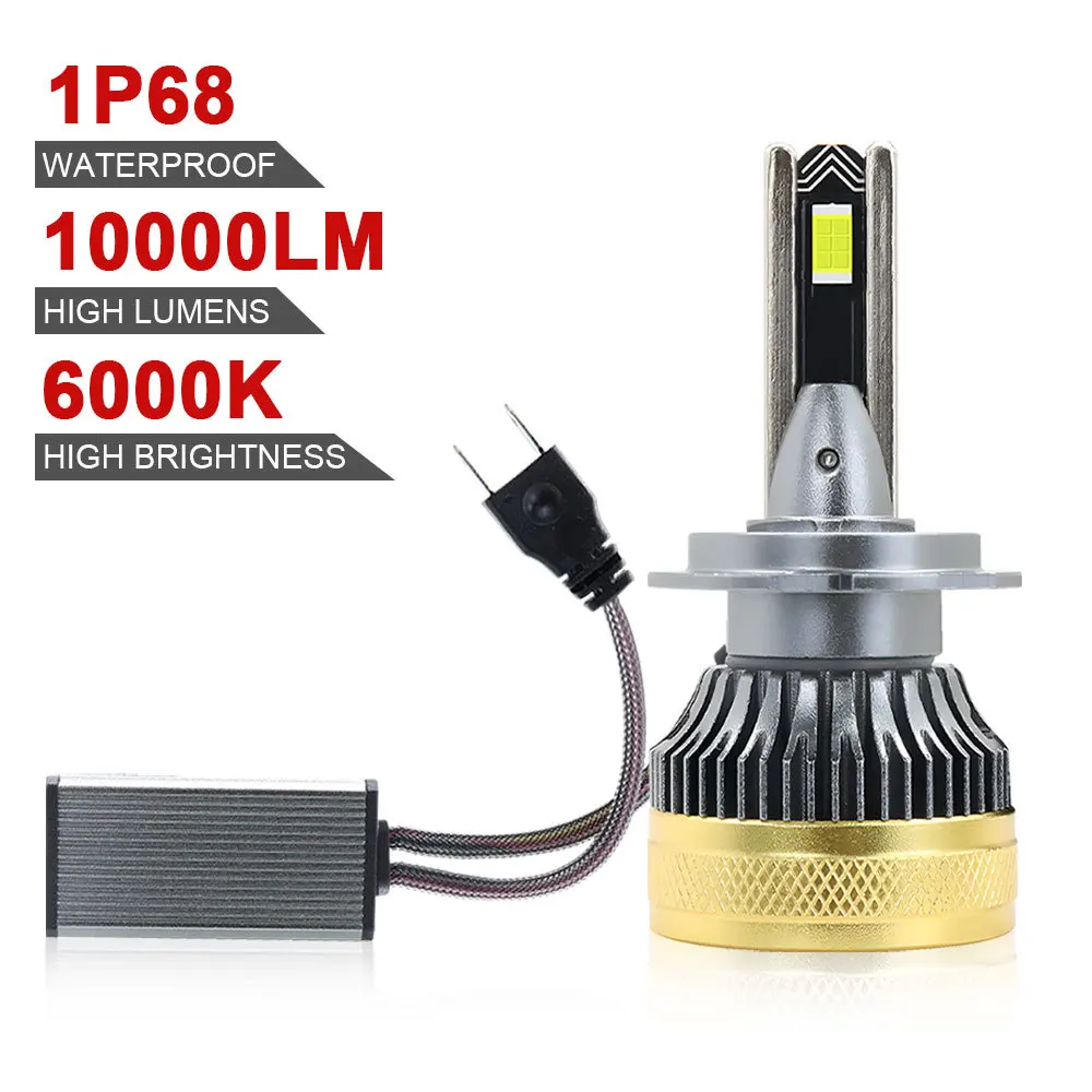 G7 LED Lights 120W High Power 12V Integrated High Low Beam H4 H7 H11 Auto Headlight Bulb Universal Car Modification Lamp 10000LM