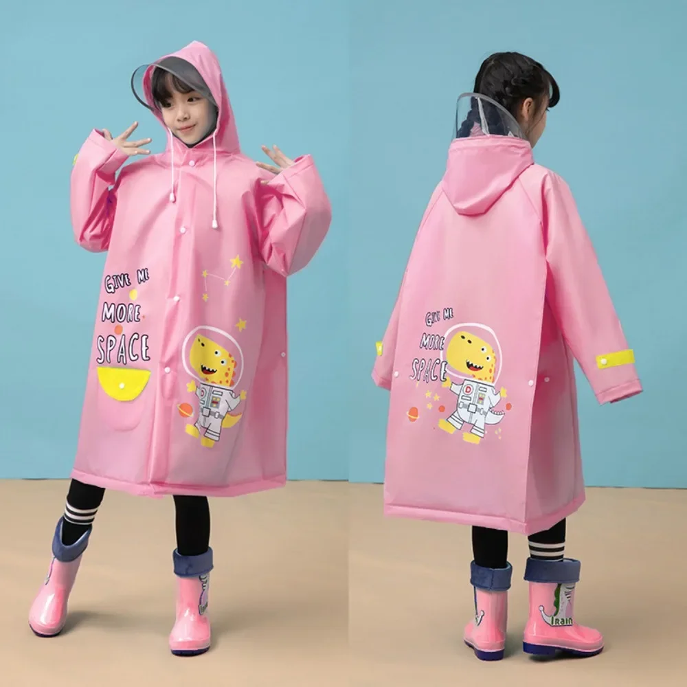 Cartoon EVA Waterproof Baby Raincoat Cute Outdoor Reflective Rain Coat Children Impermeable Poncho Rain Jacket for Boys Girls