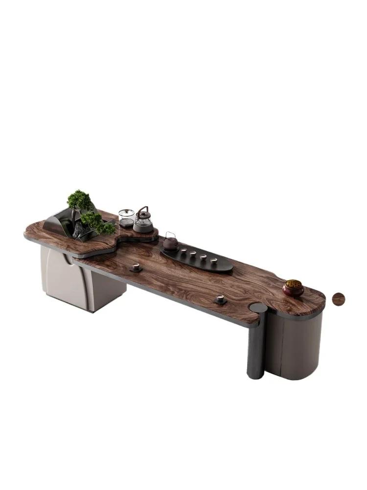 North American black walnut tea table light luxury modern high-end villa whole house tea room office tea table