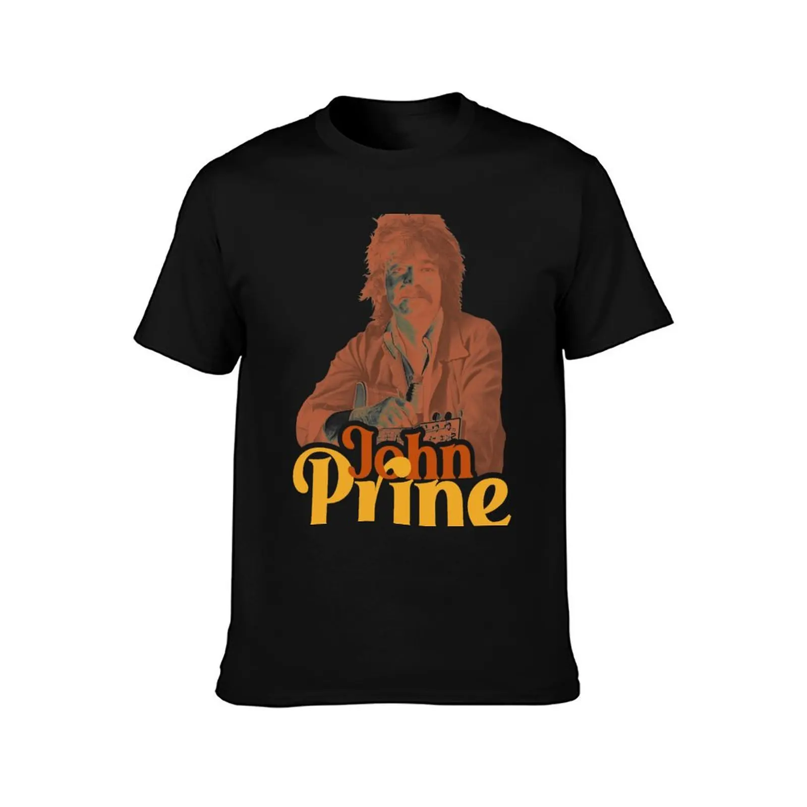 John Prine Retro Tribute Design T-Shirt Long Lasting Casual T-Shirt