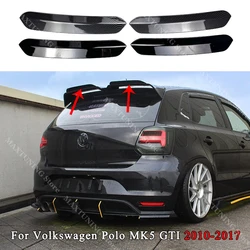 For Volkswagen Polo MK5 GTI 6R 6C 2010-2017 For Oettinger Style Roof Spoiler Extentions Flaps Boot Lip Cover Rear Wing Trim