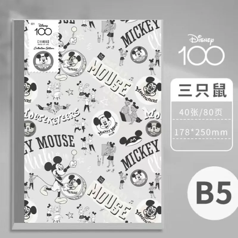 New Disney Mickey Mouse 100th Anniversary Limited Animation Creative Notebook Fashion Retro Male and Female Student Ledger