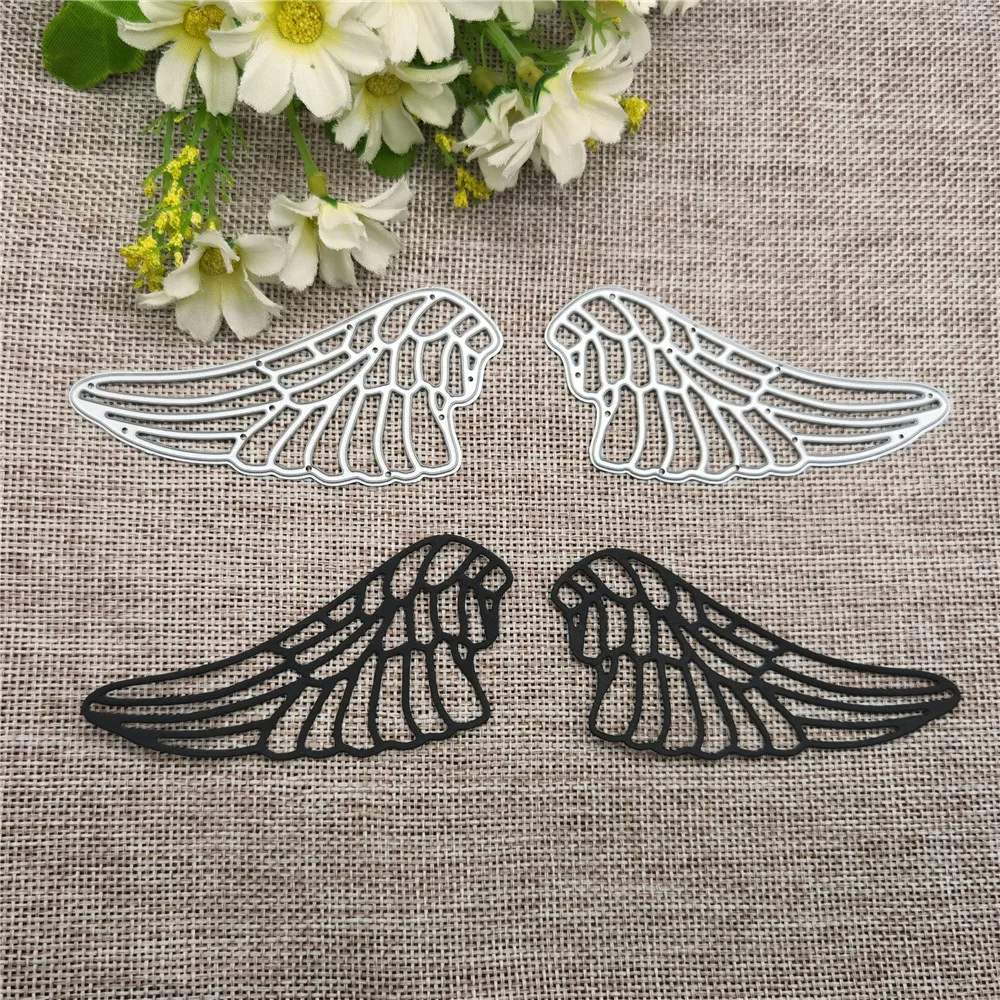 2pcs angel wings hand-embossed DIY album scrapbook greeting card decoration metal cutting mold