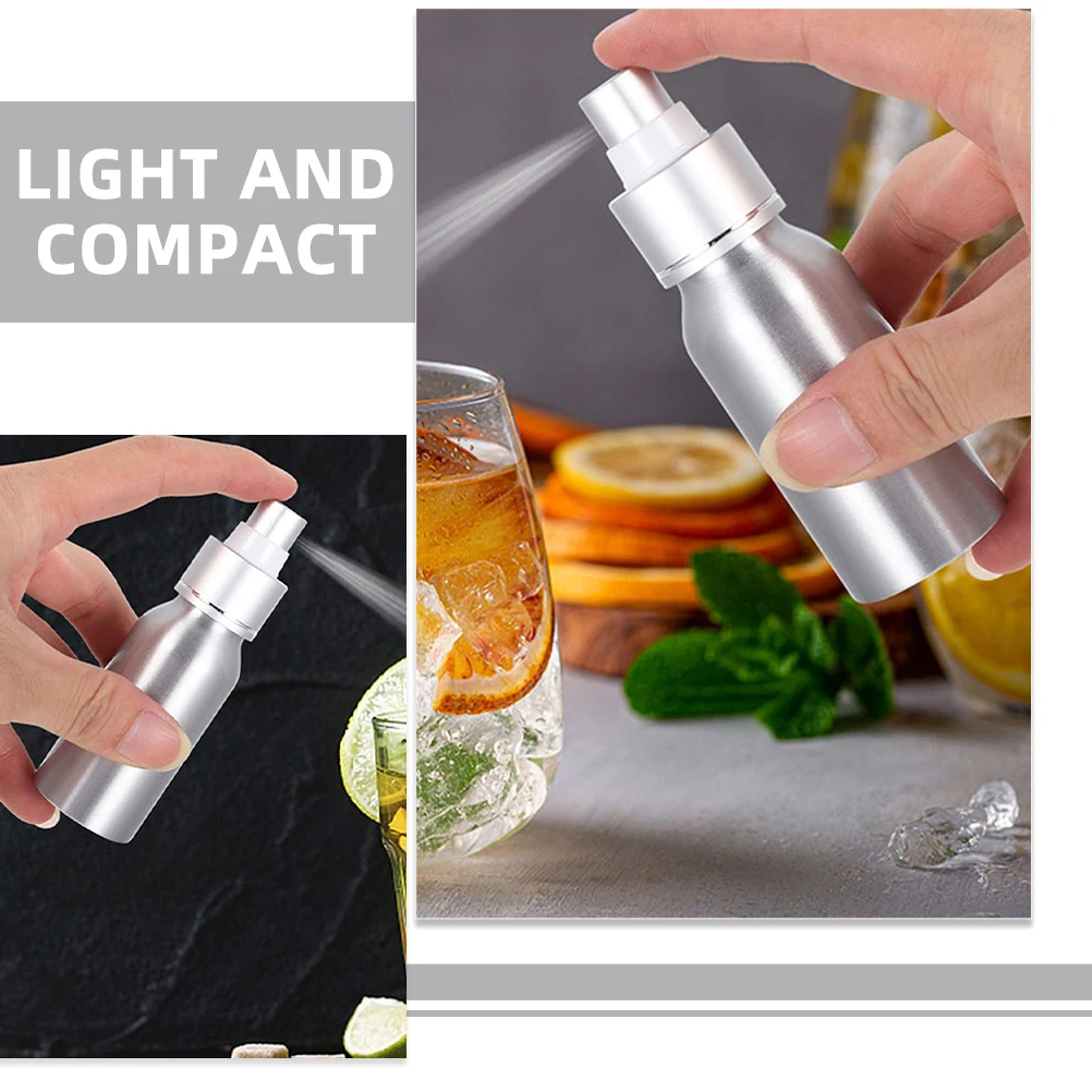 

1pcs Cocktail Atomizer Spray Bottle 100ml Empty Silver Small Mister Bottles for Bar Perfume Alcohol Continuous Fine Mist