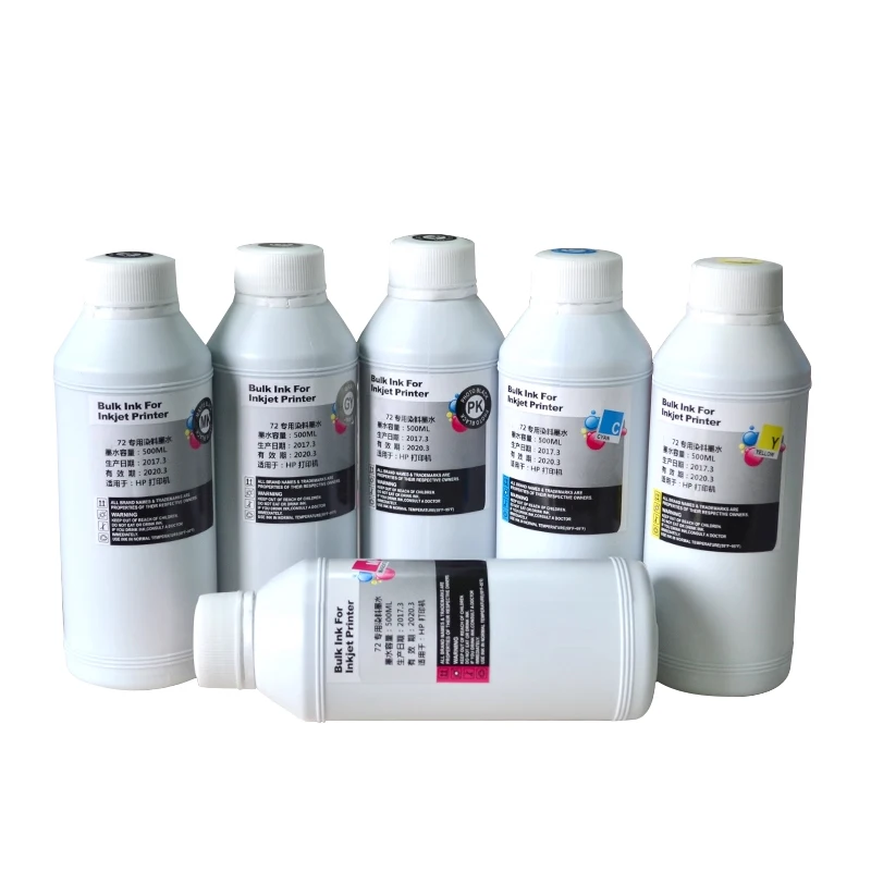 500ML Pigment ink Dye Ink For HP 72 Refill For T610 T620 T770 T790 T795 T1100 T1120 T1200 T1300 T2300 T1100PS  T1700PS Printer - Image 3