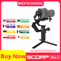 FeiyuTech SCORP Mini 2 Handheld Gimbal 3-Axis Mirrorless & Action Camera Smartphone with AI tracker Magnetic Fill, 1.2kg Payload