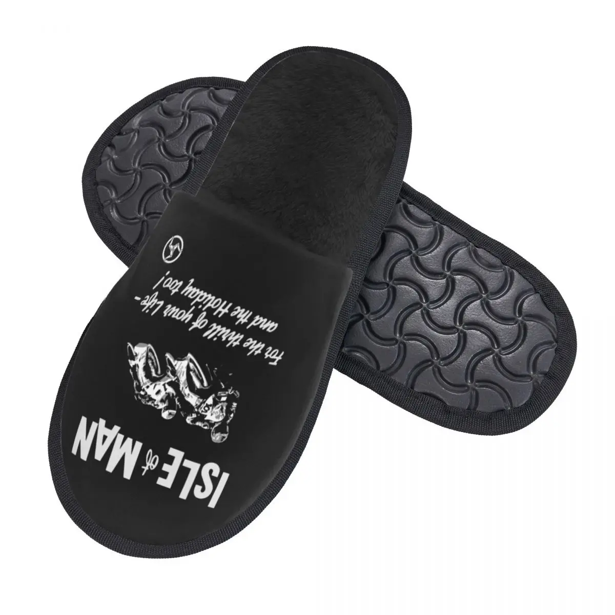 Benutzer definierte Insel des Mannes Soft Memory Foam Hausschuhe Frauen Motorrad tt Rennen gemütlich warm Anti-Rutsch-Slipper