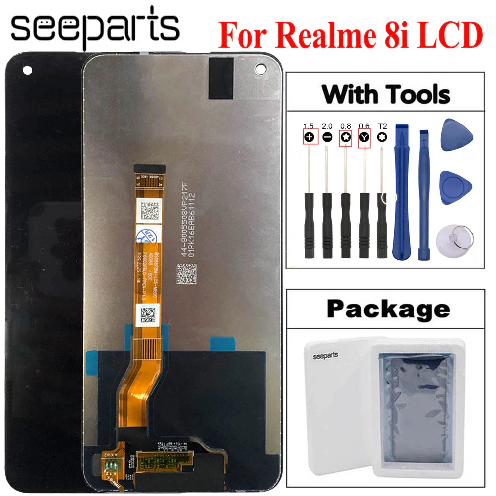 

Tested Well For Realme 8i LCD Display Touch Screen Digitizer Assembly Replacement For Realme 8i Phone 6.6" RMX3151 Display