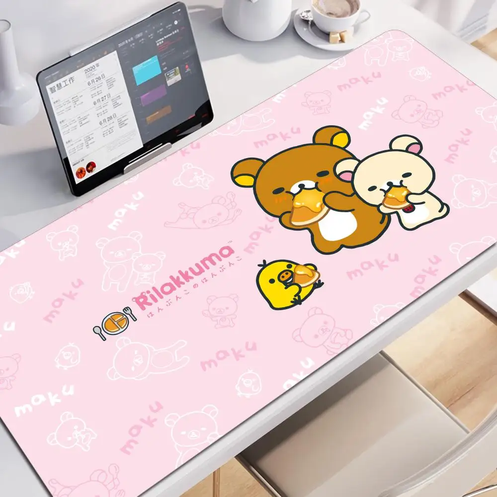 

Anime Mouse Pad Kawaii Laptop Desk Decoration Mouse 30x80cm Gamer Rubber Mat Cute Rilakkuma Non-slip Keyboard Office Accessories