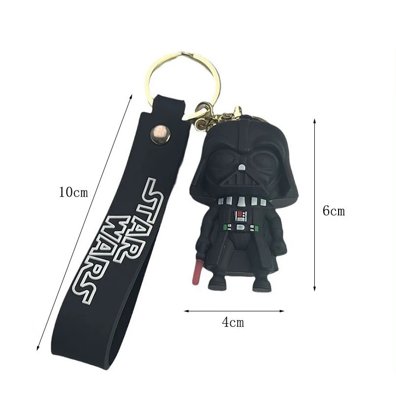 Star War Keychain Darth Vader Master Yoda Figure Doll Keyring Pendent Car Ornaments Key Accessories Jewelry Film Fans Xmas Gift