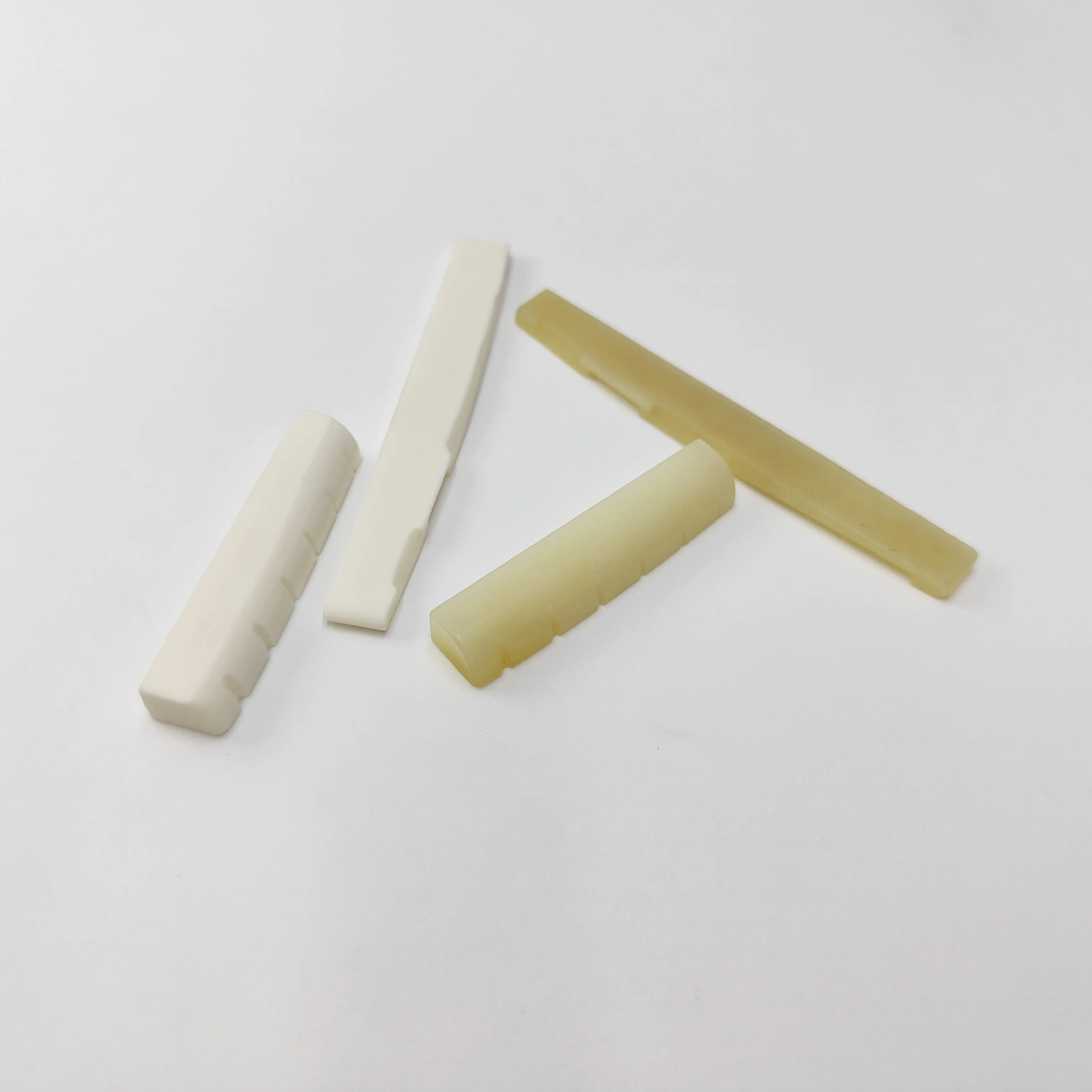 1set Classical Guitar Bone Bridge Saddle Cow Bone Nut Top Folk Pillow Folk Bottom Pillow Guitar Accessories
