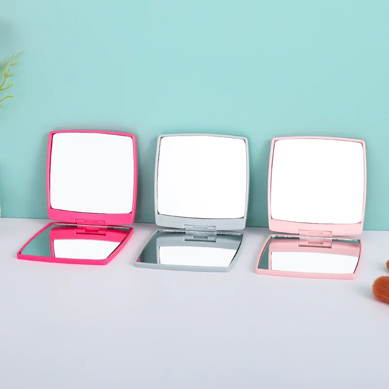 Portable Portable Folding Double-sided Makeup Mirror Children Make-up Mirror HD Simple Magnifying Mirror