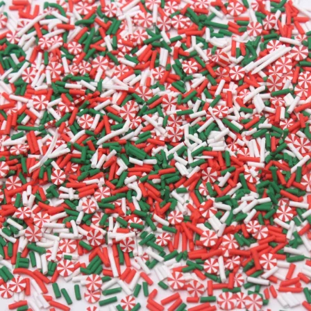 100g/Lot Christmas Themed Trees Santa Socks Gingerbreadman Mixture Clay Slices Sprinkles for Shakers DIY Crafts