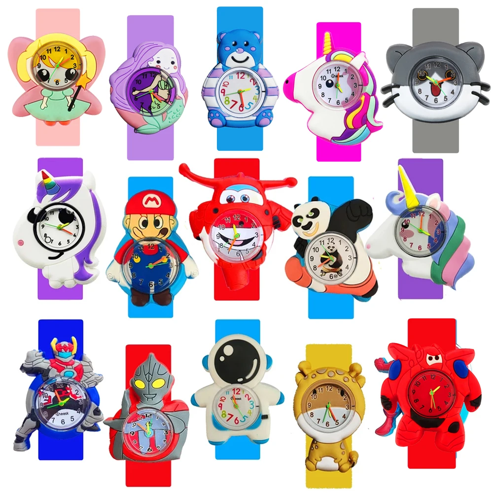 Cartoon Silicone Children Gift Watch for Boys and Girls Cute Colorful Lovely Kids Wristwatch Birthday Gift