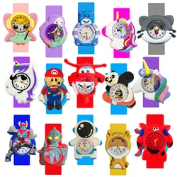 Cartoon Children Slap Watches Bracelet Clock Kids Watch Baby Birthday Toy Gifts Boys Girls Baby Quartz Wristwatches