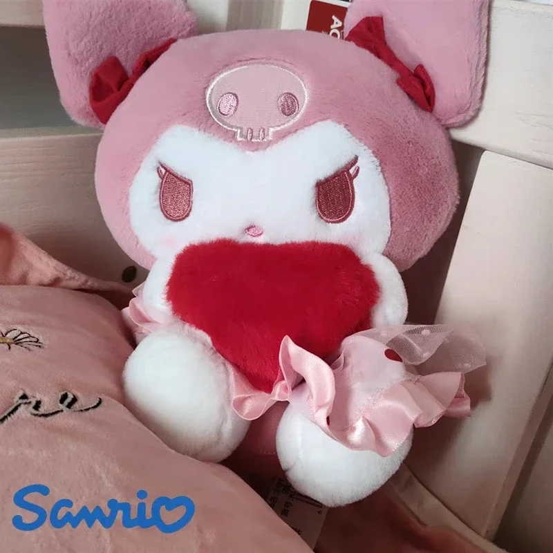 Kawaii Cartoon Sanrio Genuine Hello Kitty Yugui Dog Kulomi My Melody Heartache Lovely Plush Doll Love Doll Decorative Gifts.