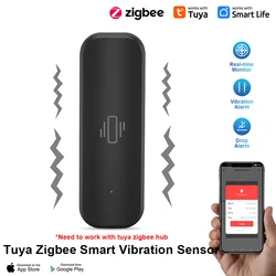 ONENUO Tuya Smart Home ZigBee Vibration Sensor Realtime Monitor App Remote Control Smart Life Self Defense Security Protection