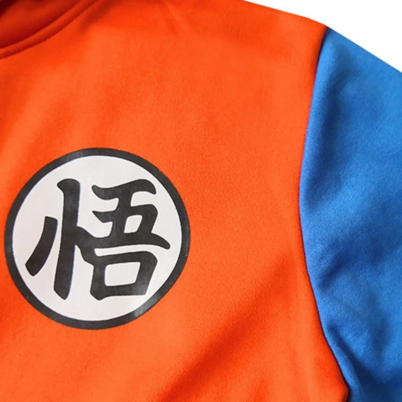 Hoodie de filho Goku masculino, moletom casual, pulôver anime japonês, casaco com capuz de lã, uniforme Kakarotto, jaqueta cosplay