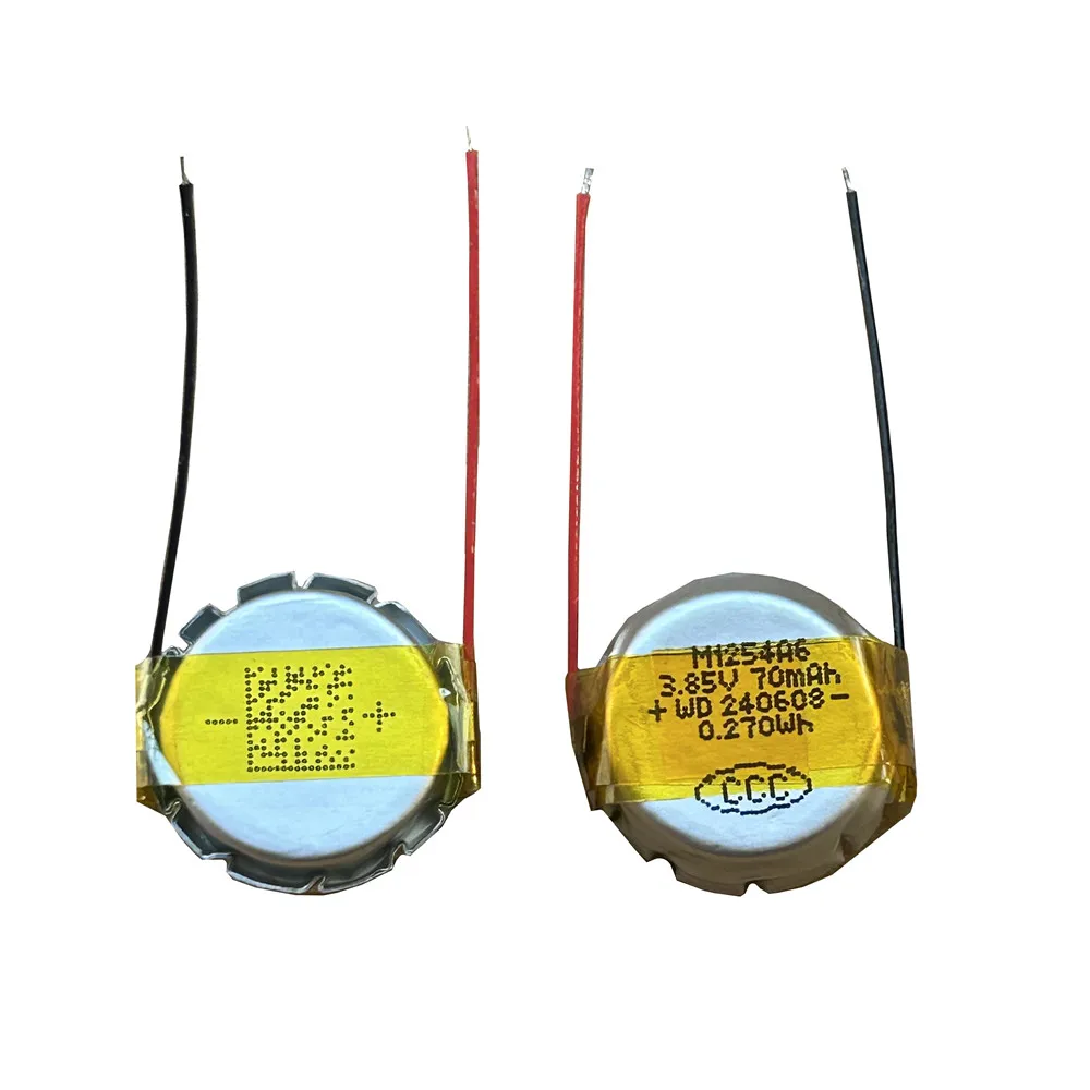2PCS/Lot 70mAh 3.85V LIR1254 ZJ1254H Battery For Devialet Gemini Airpods Handsfree Earphone