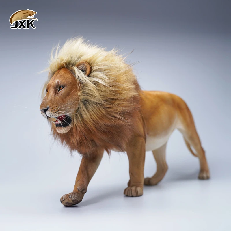 In Stock Jxk 1/6 Hairy Lion 2.0 Simulation Wild Animal Resin Model Home Office Decoration Model Toy Gift