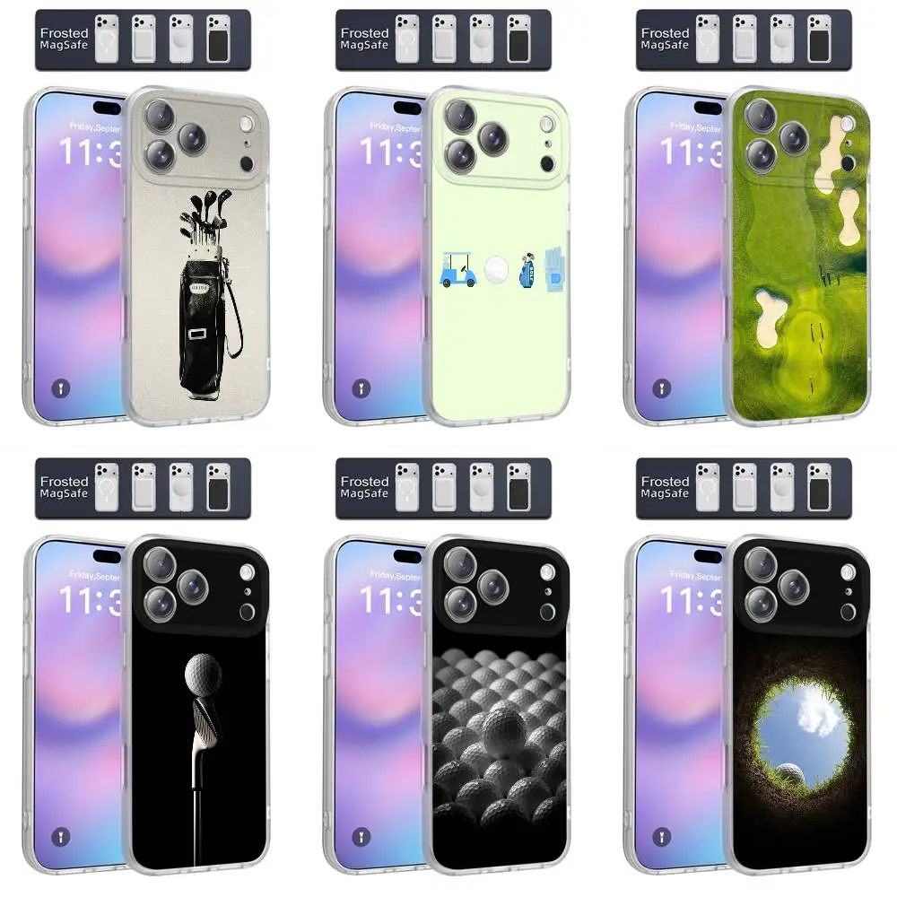

Golf Course Ball Phone Case For iPhone 11,12,15,14,13,17,16,Pro,Plus,E,Max,Air,Mini Magnetic Magsafe Frosted Clear