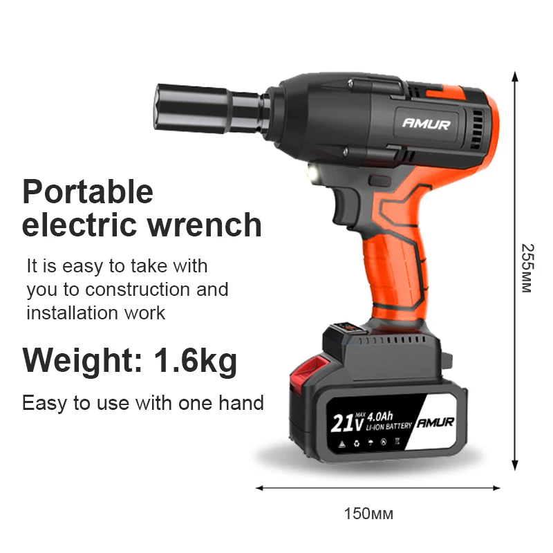 21V 480N.m Brushless Electric Impact Wrench Cordless Wrench Socket Rechargeable Screwdriver High Power Impact Plat