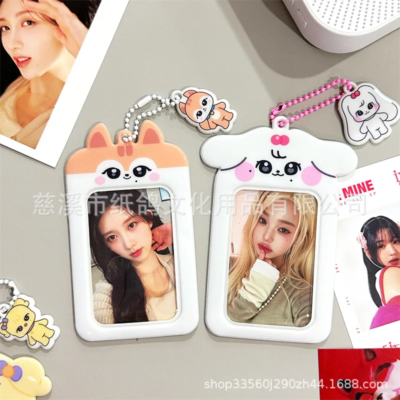 Korean IVE Girl Group PVC Holder Zhang Yuanying Meal Campus 3-Inch Small Card ID Protection Cover Display Pendant