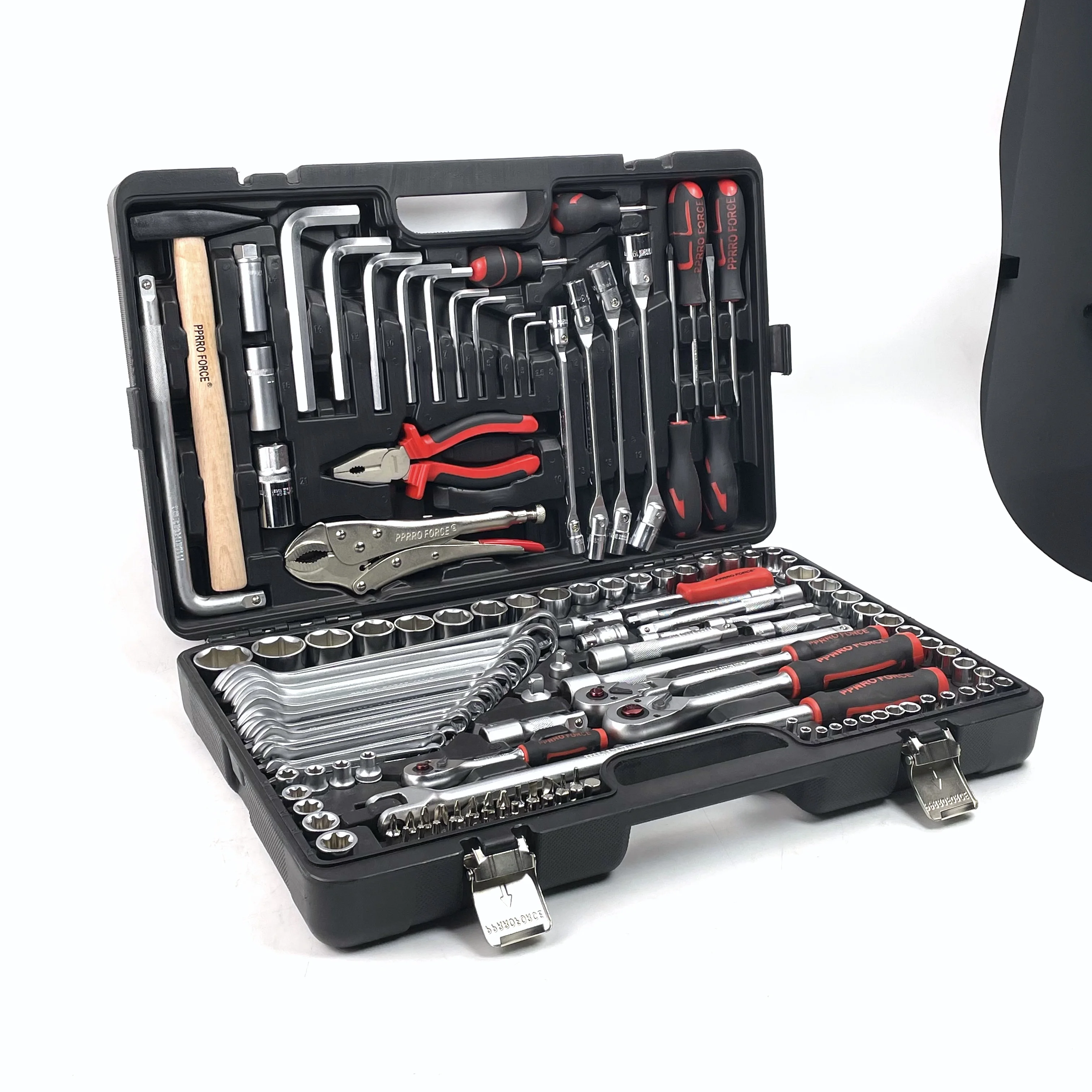 138pcs CR-V Hand Tools Kit Customizable OEM Ratchet Wrenches Combination Bits Socket Set Home Garden Repair 1-Year Hard Case