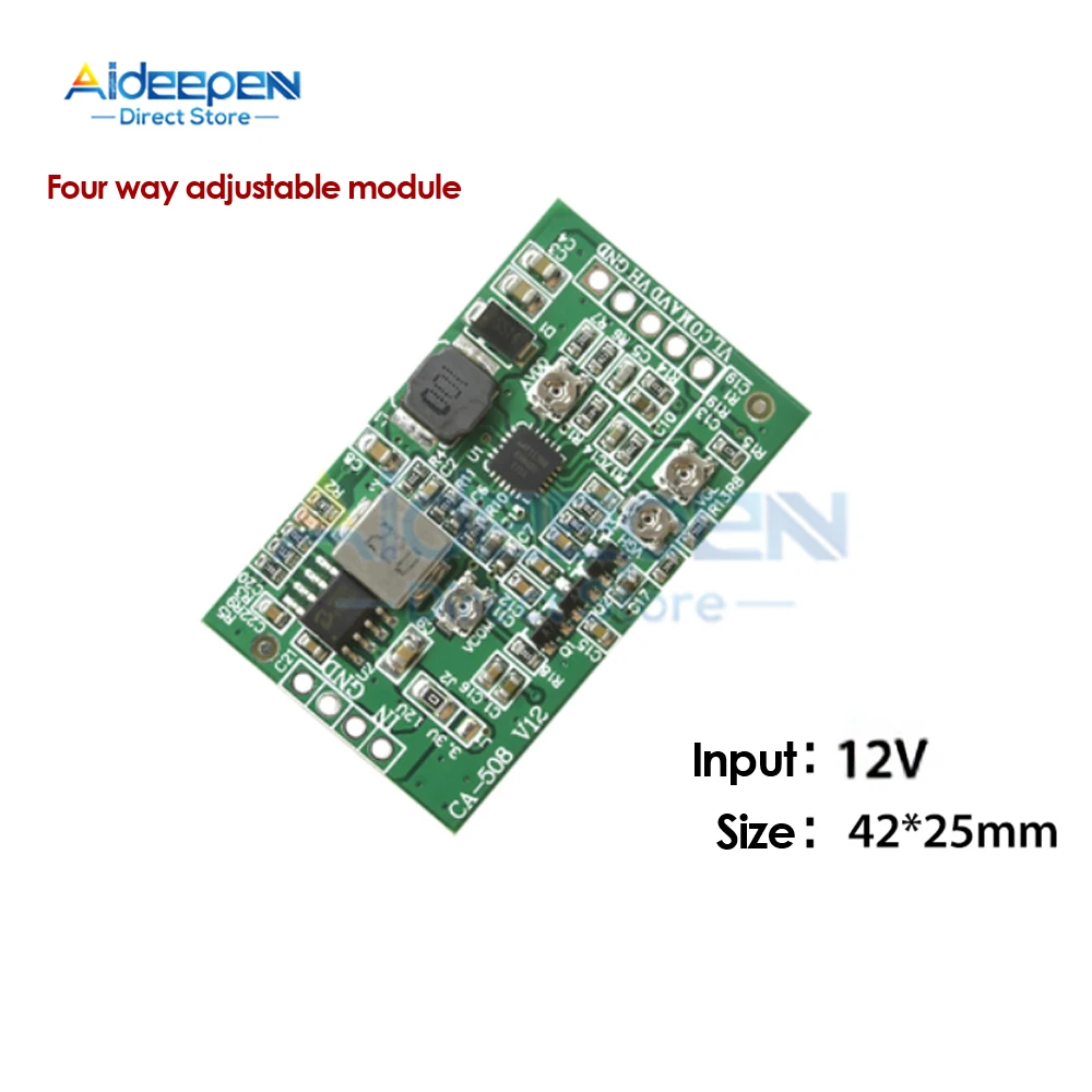 CA-408 CA-508 3.3V 12V 4 Way Adjustable Step-up Module Boost Board Power Supply Board LCD Screen TCON Module