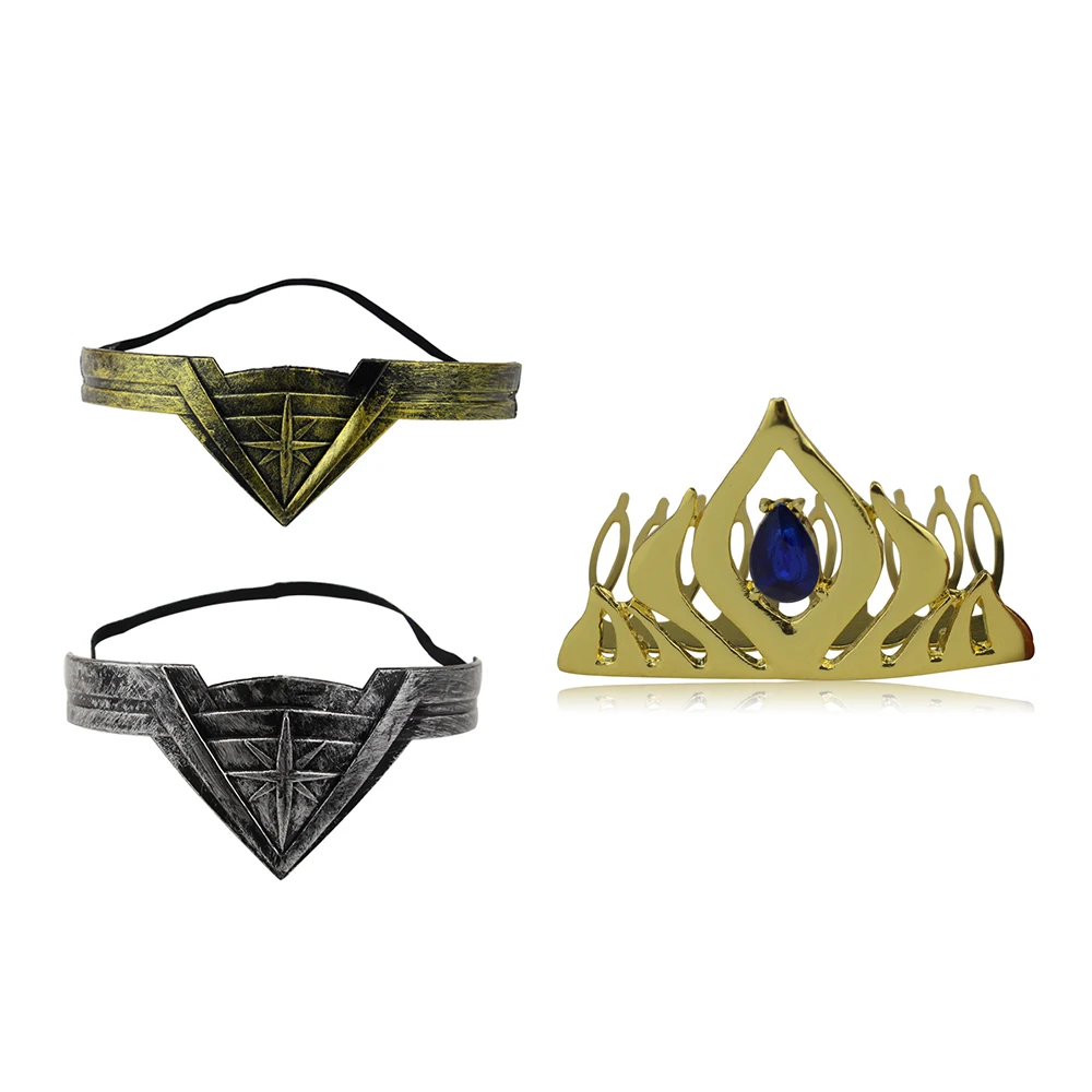 Woman Diana Ice Snow Princess Cosplay Tiara Headband Crown Hero Headwear Accessories Props Halloween