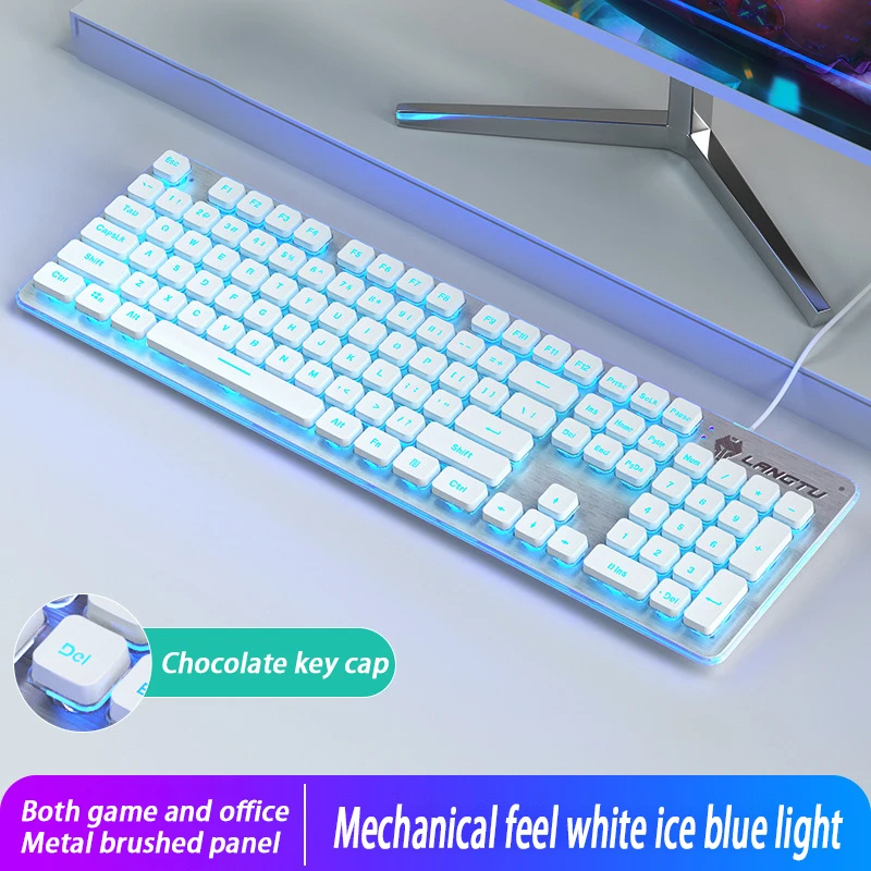 L1 manipulator feel wired silent membrane keyboard gaming office laptop luminous silent keyboard