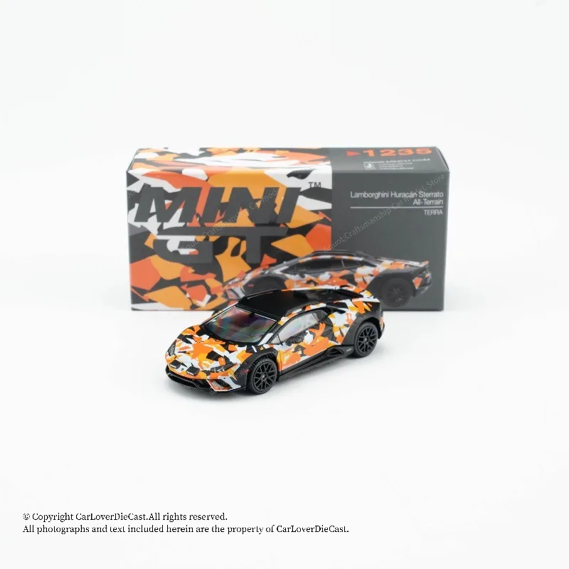 （In stock）MINIGT 1/64 Lamborghini Hurricane Little Bull Camouflage Set of Four Vehicles, for collection and display