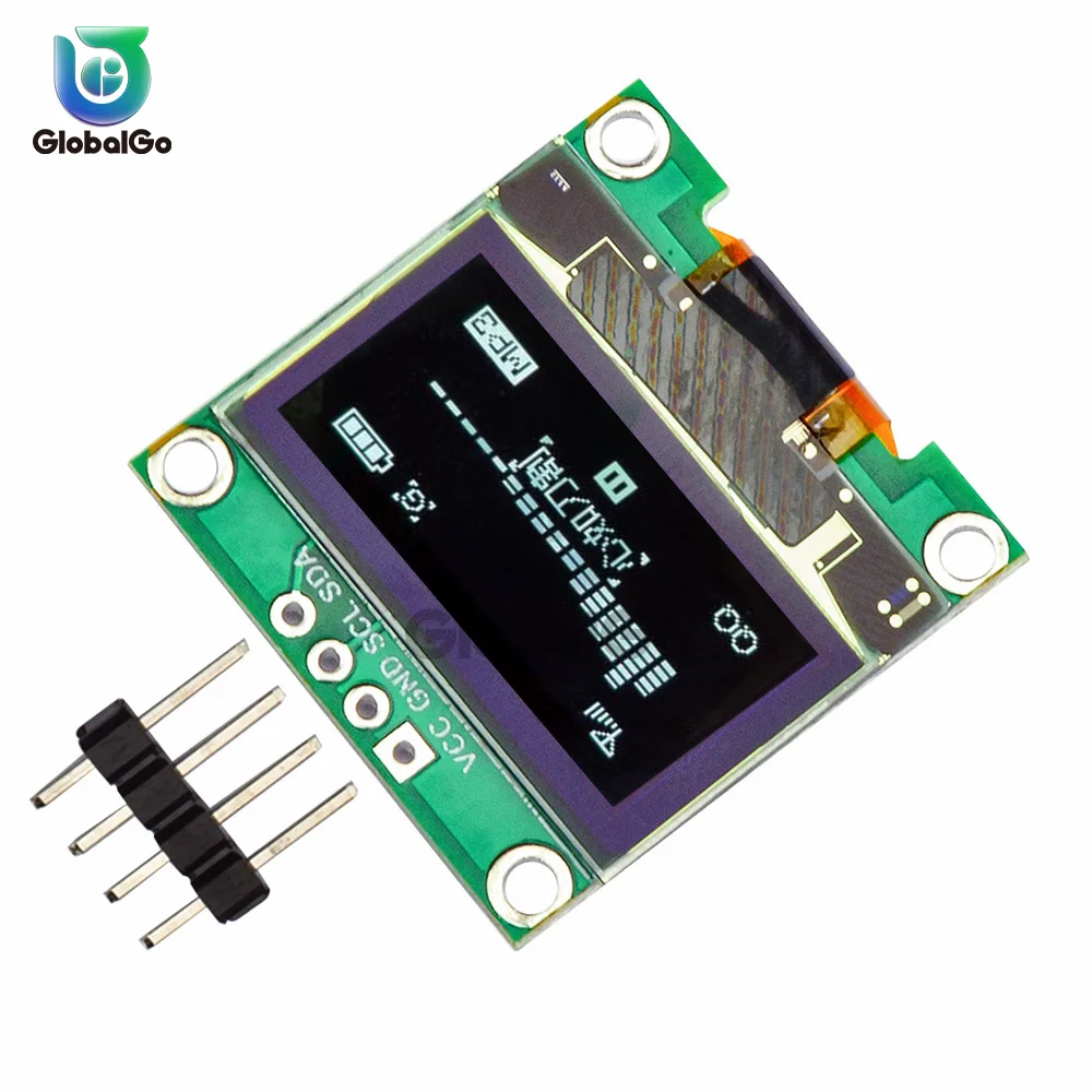 0.96 인치 OLED 모듈 IIC/I2C 인터페이스 드라이버, 128X64 12864 LCD 스크린 보드 arduino용 흰색 파란색 디스플레이