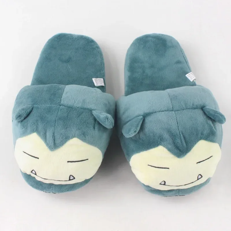 

Pokemon Snorlax Cartoon Anime Cotton Slippers Plush Kawaii Winter Warm Shoes Indoor Non-slip Home Shoes Cute Adult Couple Gift