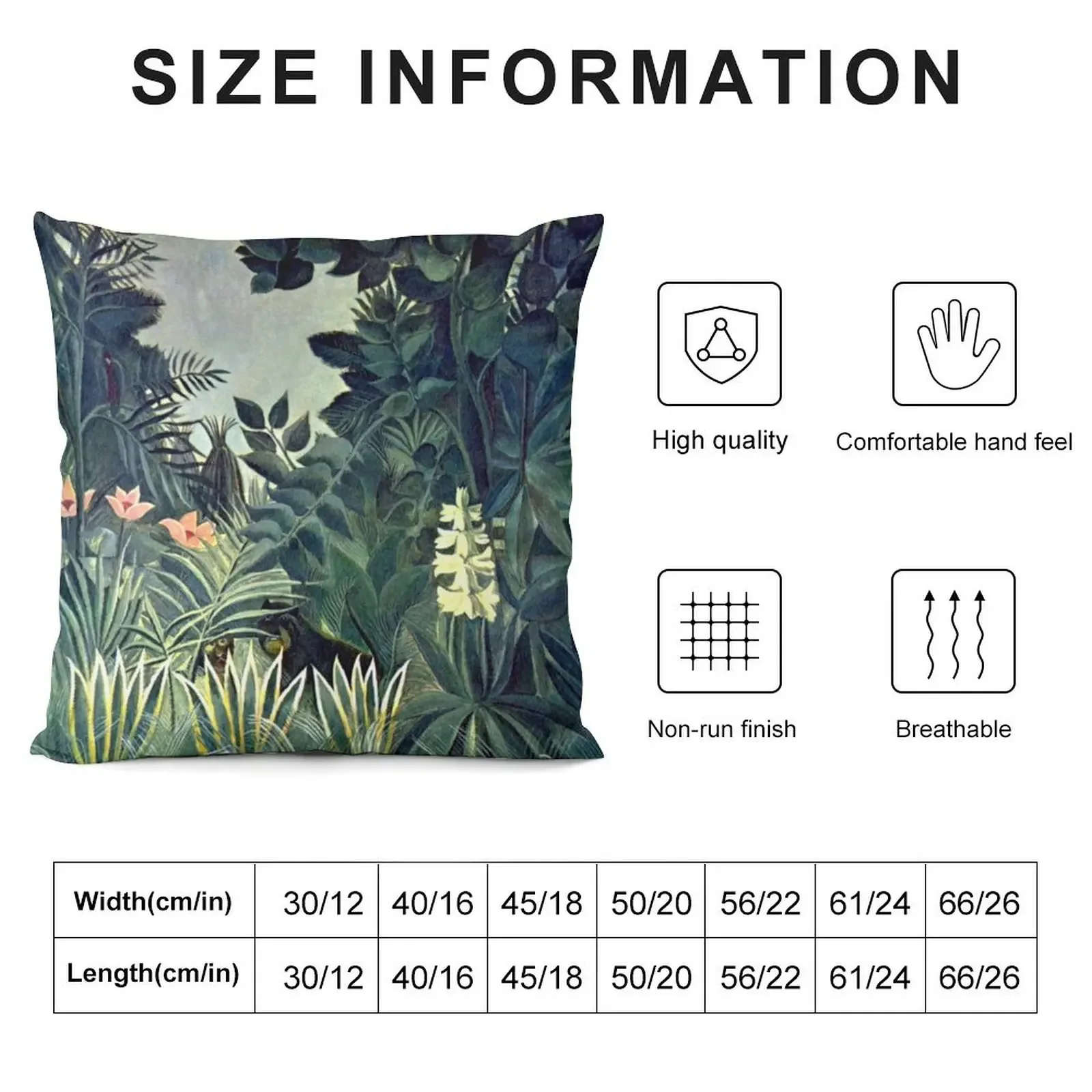 The Equatorial Jungle - Henri Rousseau Throw Pillow Luxury Pillow Case Cushions Cover pillow