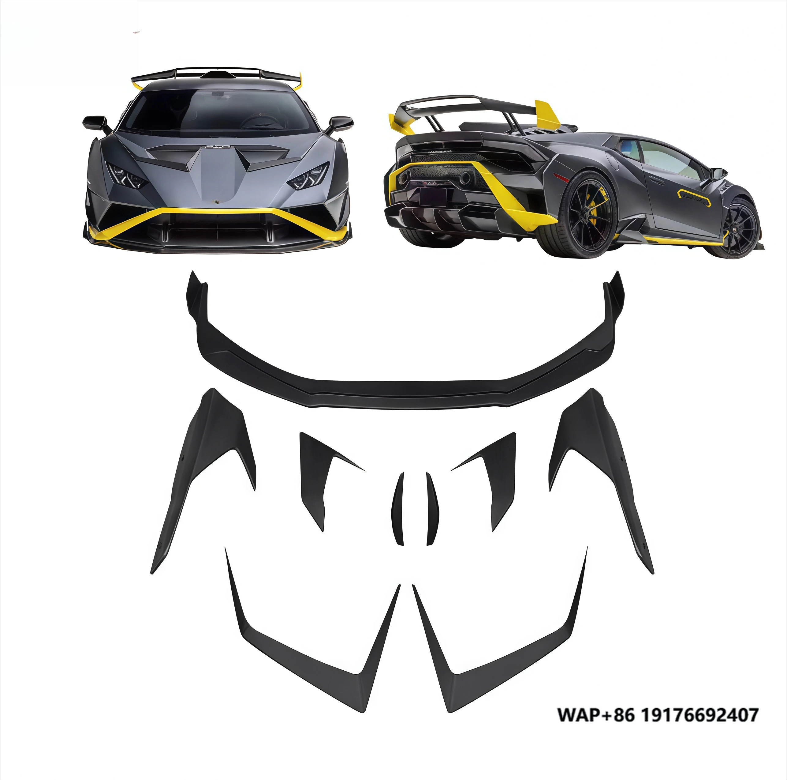 

Dry Carbon Fiber Body Kit forLamborghini HURACAN STO Upgrade Vorstein Style Auto Part Front Lip Canards Side Skirt Tuyere Trims