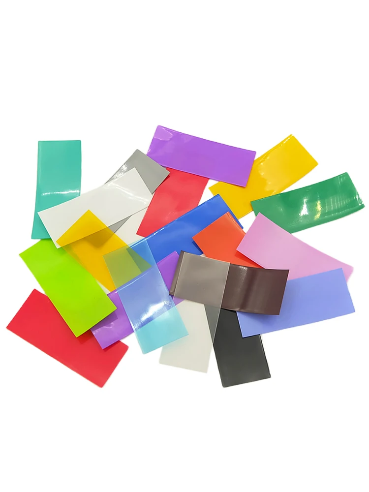 Tube thermorétractable en PVC, 20/50/100 pièces, 18650/21700/26650/AA, enveloppe de batterie Lipo, Film isolé prédécoupé, couvercle, manchon de batterie Lipo