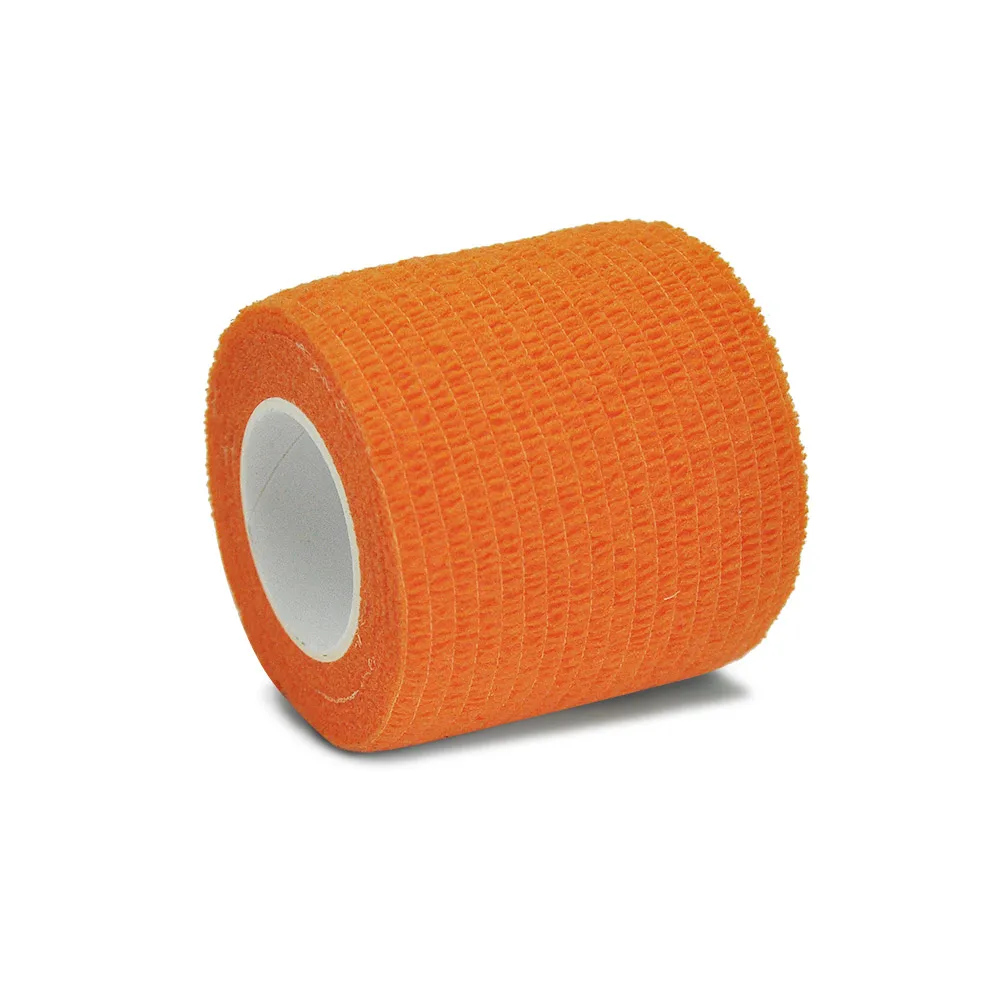 1/6/10 pcs Orange Gauze Medical Bandage Self-adhesive Breathable Elastic Bandages for Sports Fixing Finger Wrist Leg