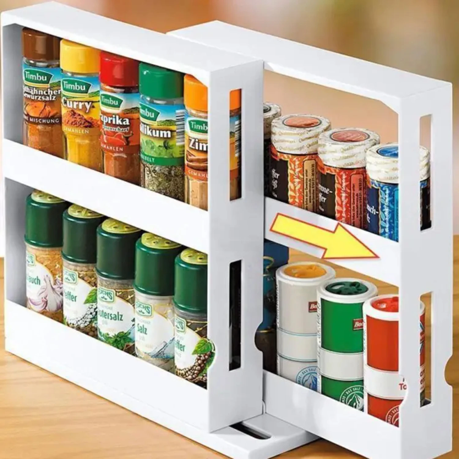 

Kitchen Spice Organizer Rack Multi-Function Rotating Storage Shelf Slide Kitchen Cabinet Cupboard Organizer Kitchen Storage Rack