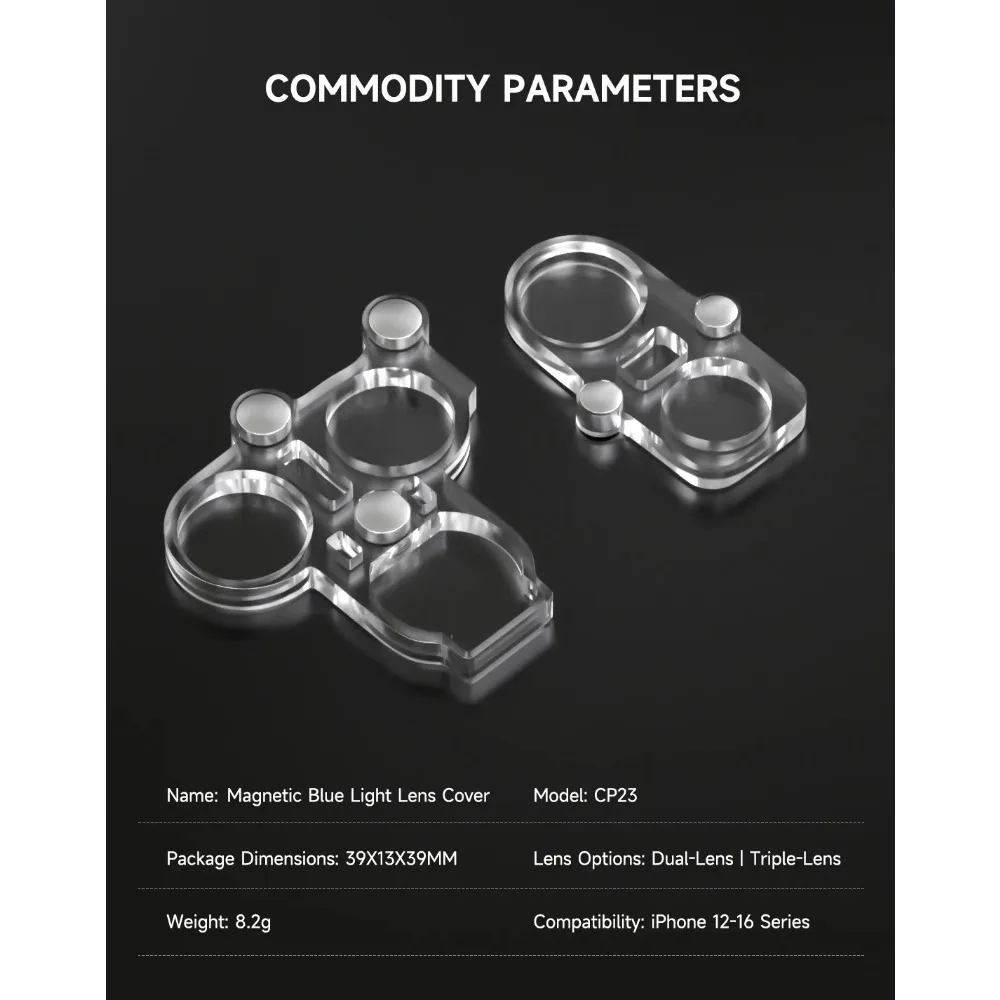 MECHANIC CP23 磁気ブルーライトレンズプロテクター iPhone 12-16Promaxモデル用 携帯電話修理用 防塵カバーツール