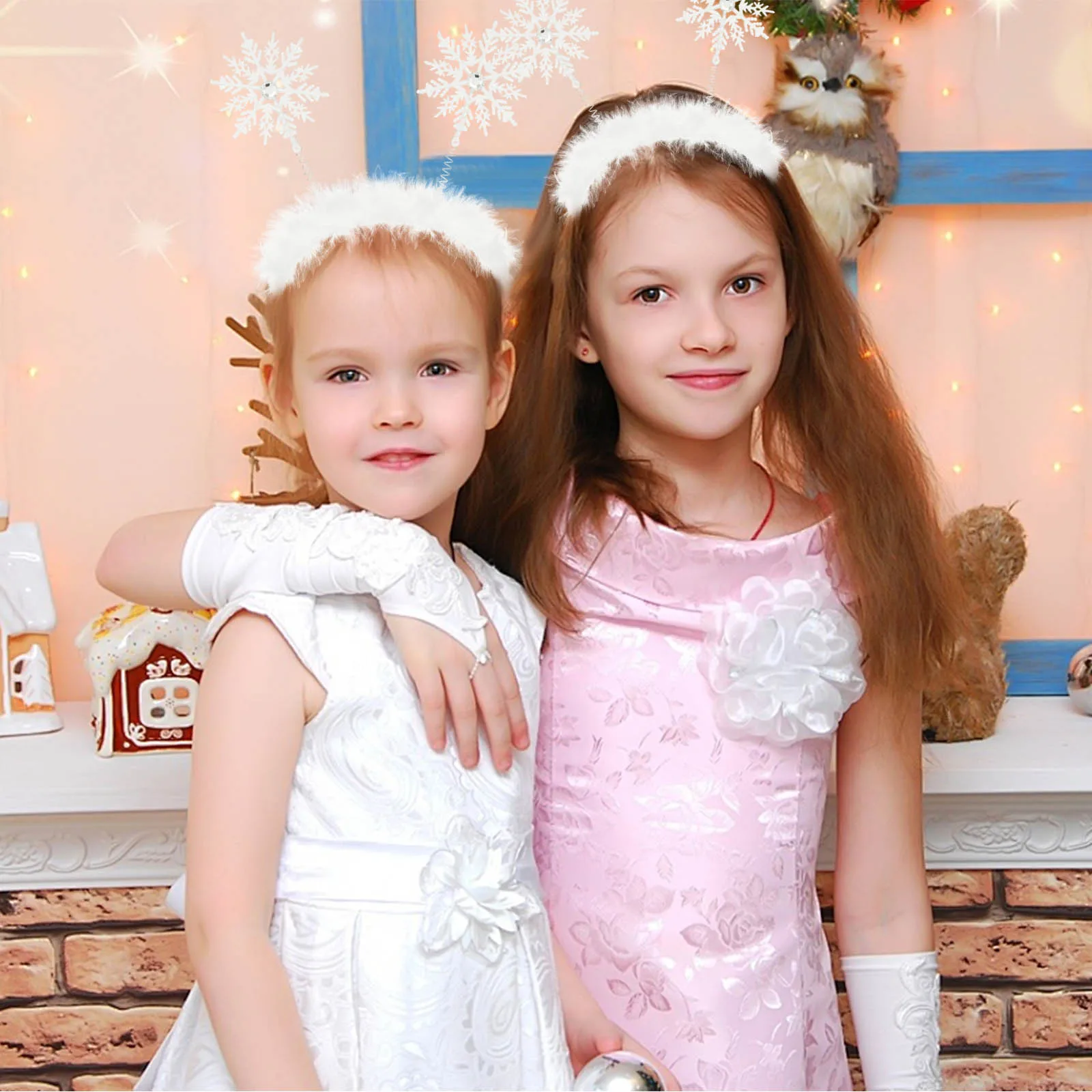 

6 шт. аксессуары, головной убор для фестиваля волос в виде снежинки, обруч, повязка на голову для рождественской вечеринки, праздничная одежда, рождественский подарок