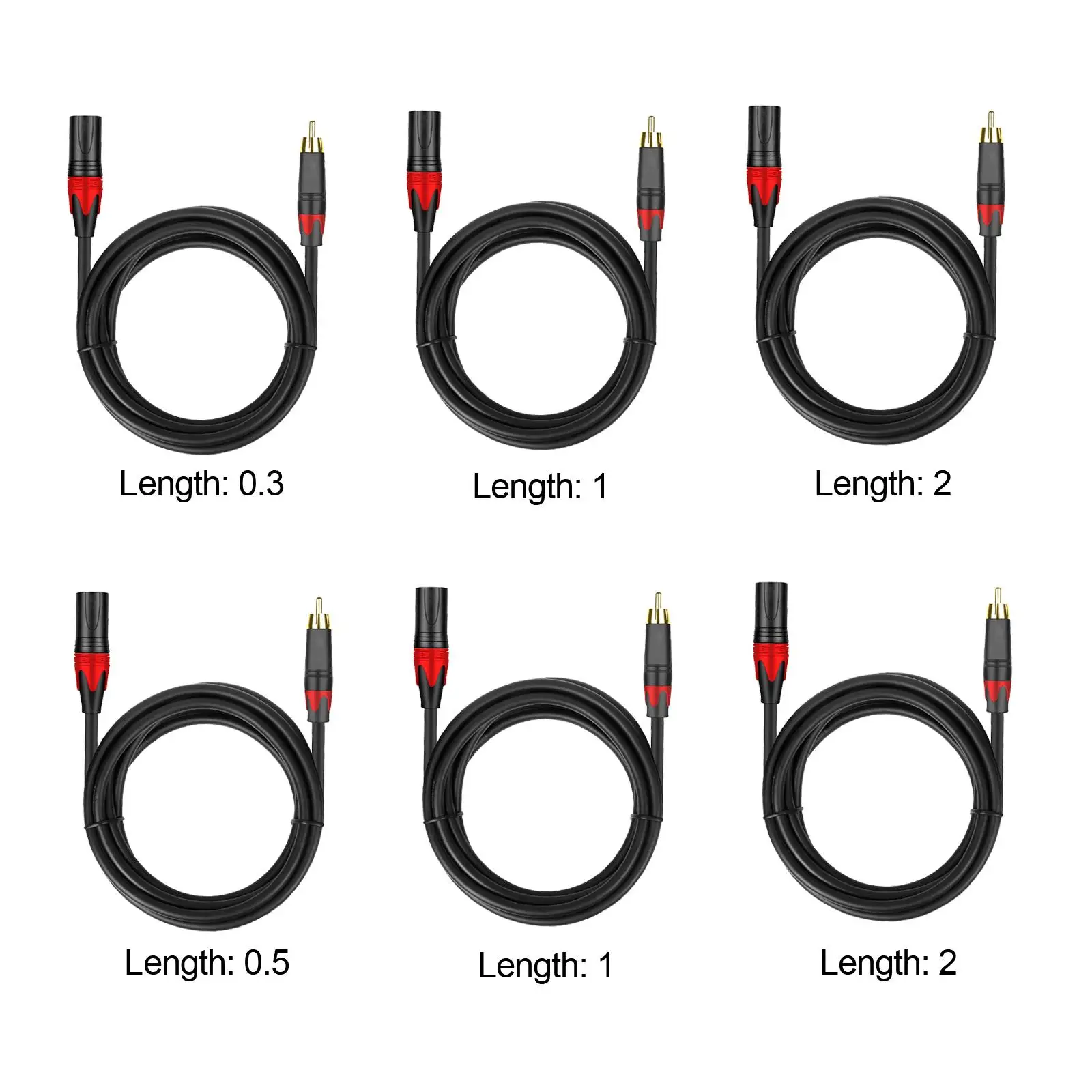 XLR rca Microphone Cable Audio Connection Cable Microphone Extension Cable Cord Clearer Sound for Recording Equipment Mixers
