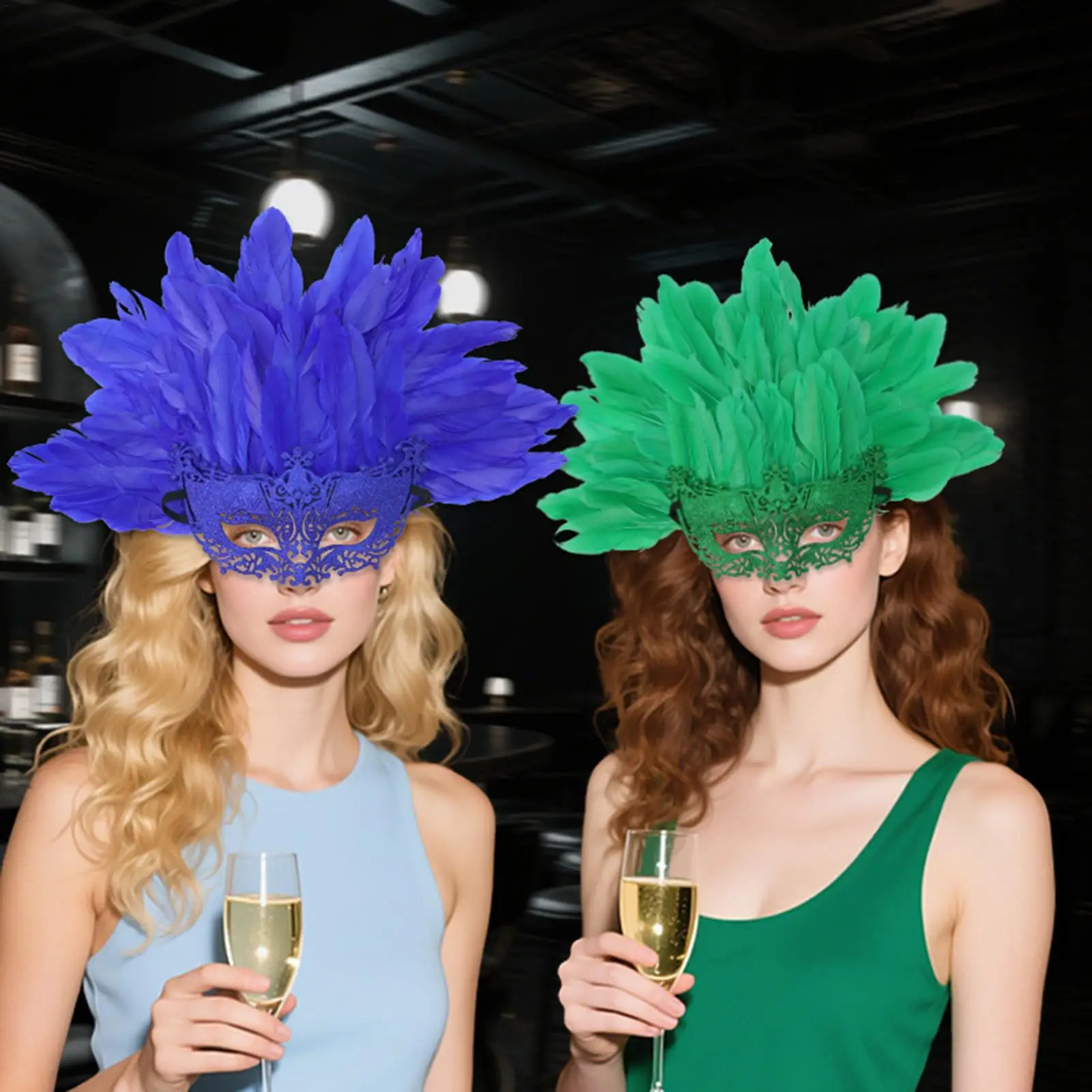 قناع تنكري للنساء، لوازم ملحقات لعب الأدوار، قناع الهالوين الأنثوي لأداء الحفلات وأعياد الميلاد