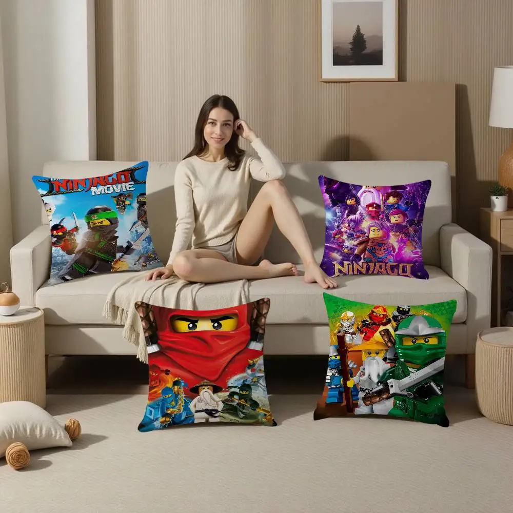 L-Lego N-Ninjago Zane Pillow Gift Home Office Decoration Pillow Bedroom Sofa Car Cushion CoverPillow Case view 2