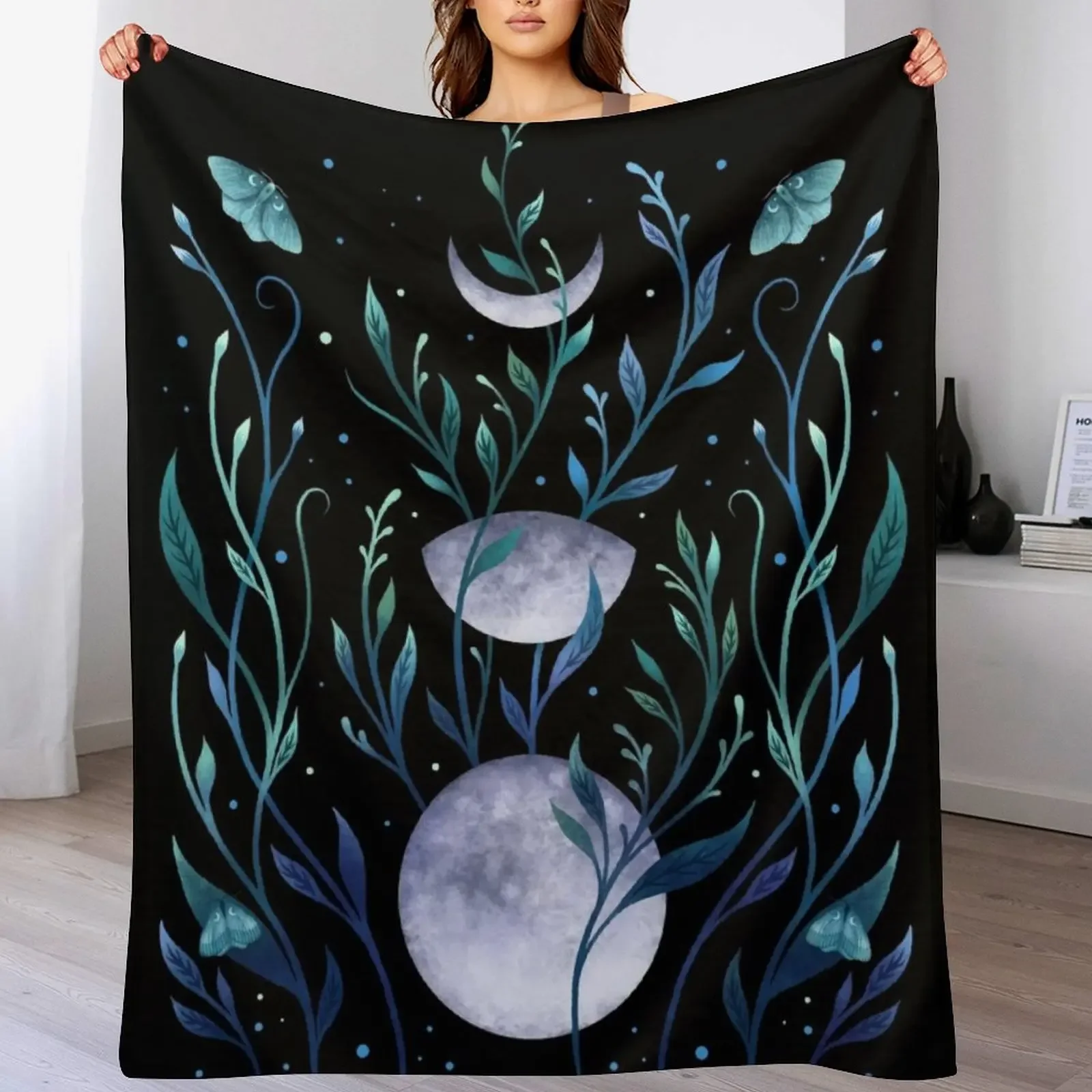Phase & grow - Teal Throw Blanket Men's Soft Warm Throw Blanket for Couch