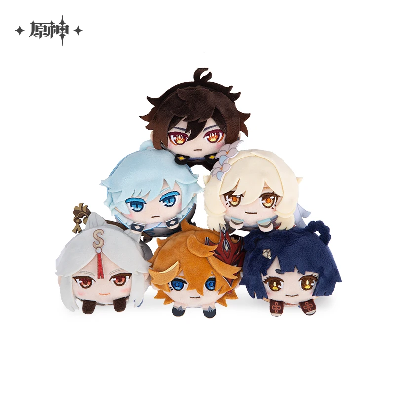 Game Genshin Impact Theme Doll Pendant Vol.2 Anime Plush Toy Childe Zhongli Chongyun Lumine Ningguang Soft Accessories Xmas Gift