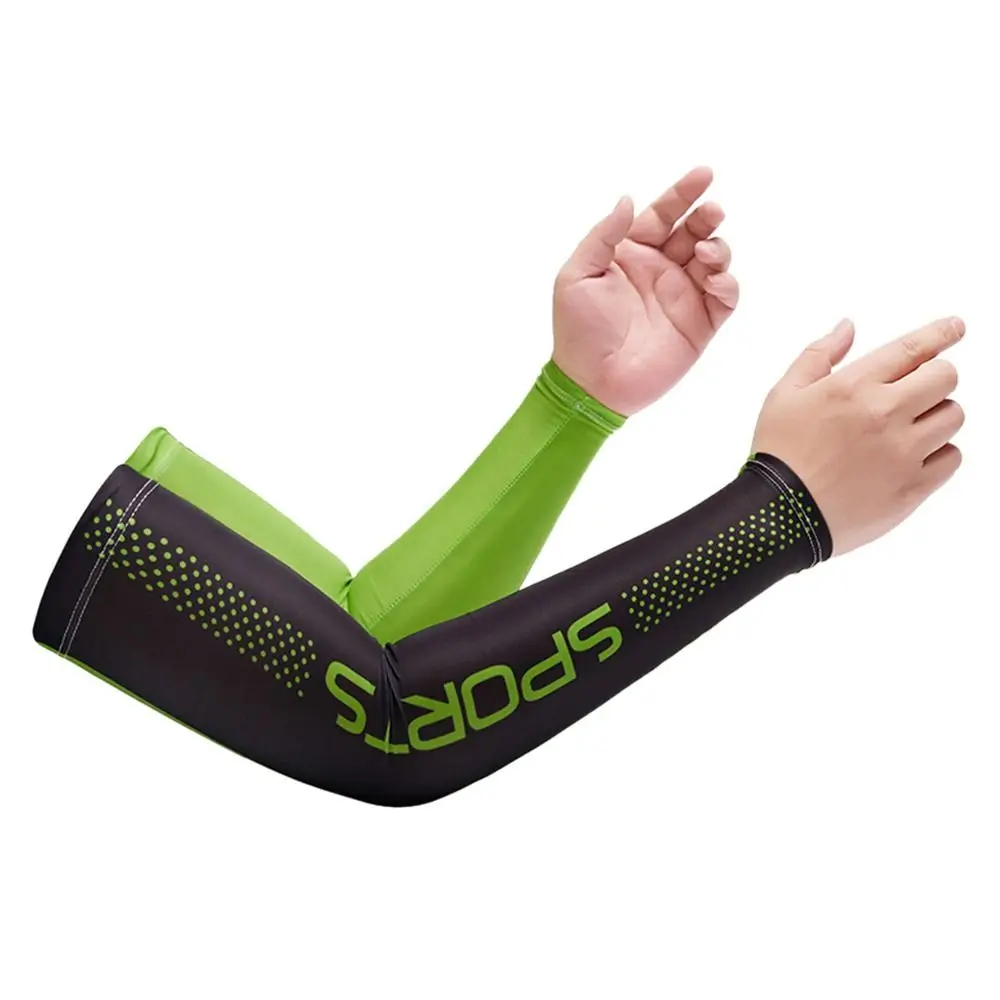 2Pcs Fishing Riding Cooling Arm Sleeves Cover Men Sports Running UV Sun Protection Outdoor Fishing Cycling Sleeves Sunscreen