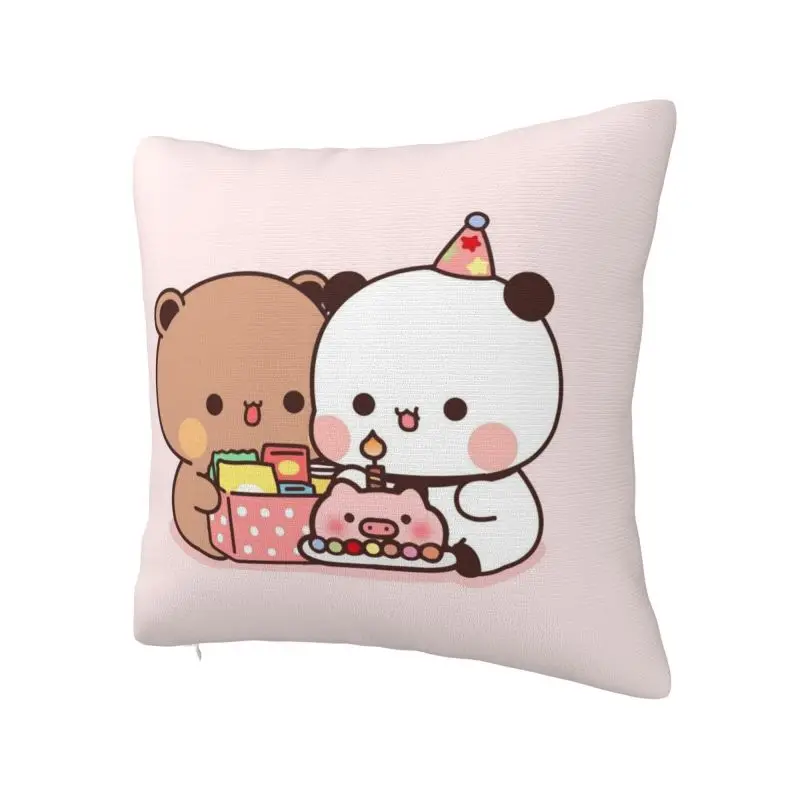 Custom Happy Birthday Cushion Cover Home Decorative Printing Bubu And Dudu Throw Pillow for Living Room Double-sided