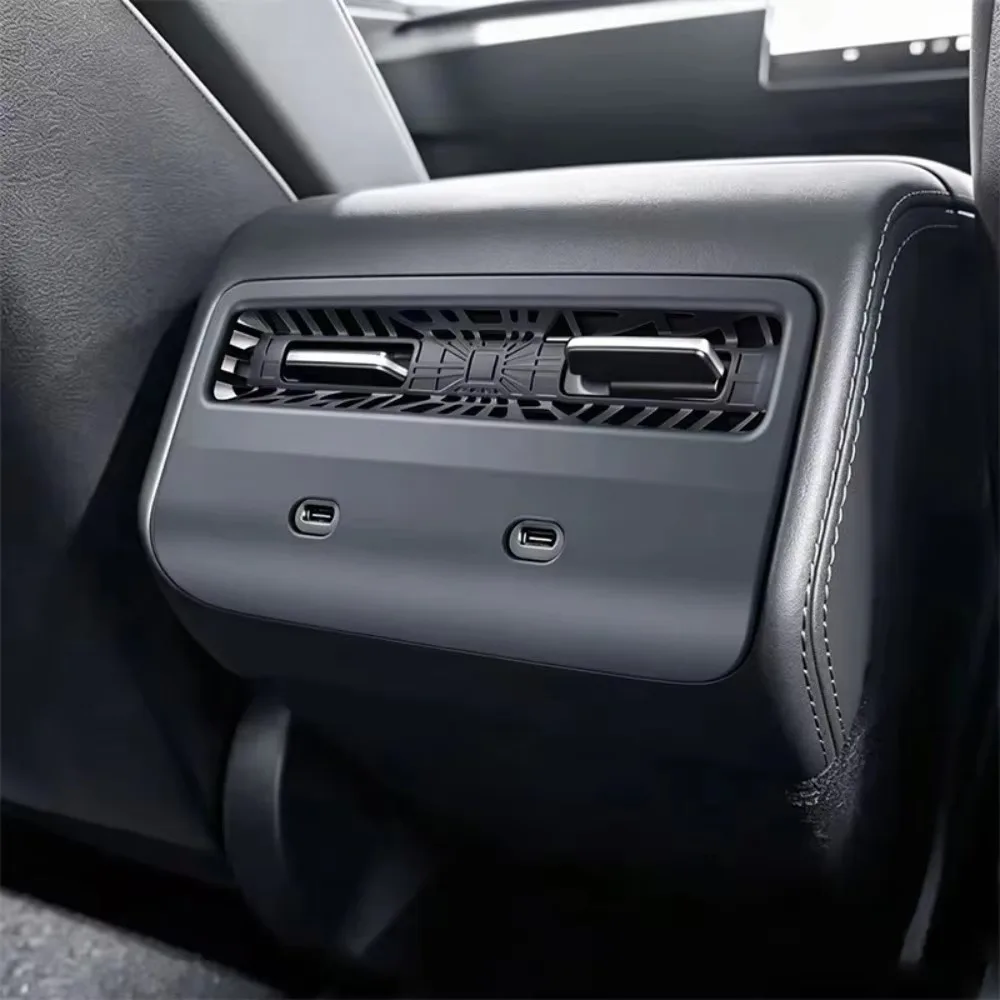 Backseat AC Vent Dust‑Proof Rear Air Outlet Grille Trim Cover Anti‑Block Protector For Tesla Model Y Standard RWD 2026