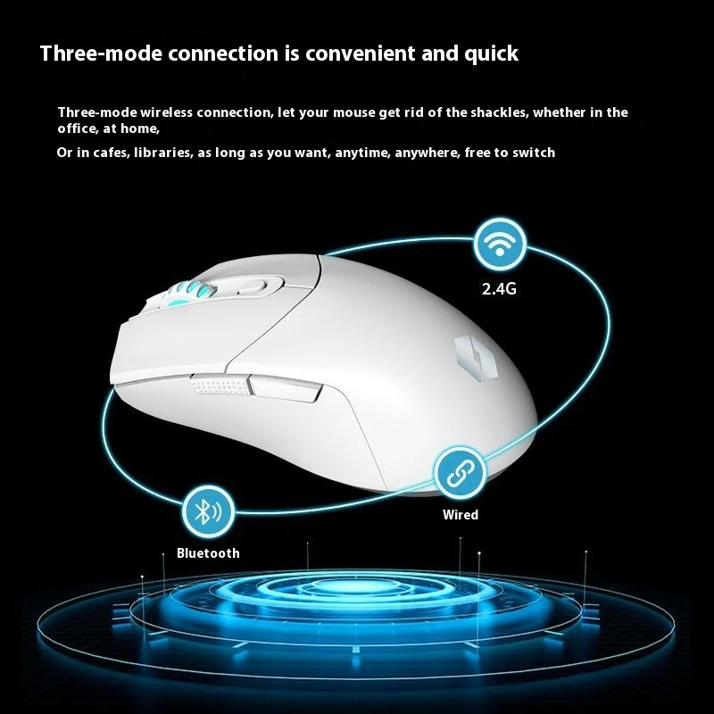 Mechrevo M770 Dual-Mode Esports Gaming Mouse 26000dpi Replaceable Top Cover Micro Motion Hot Swappable Office Mouse